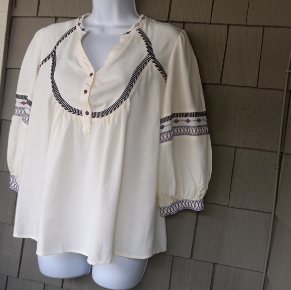 BA&SH Plume Top- Ecru - Picture 7 of 12